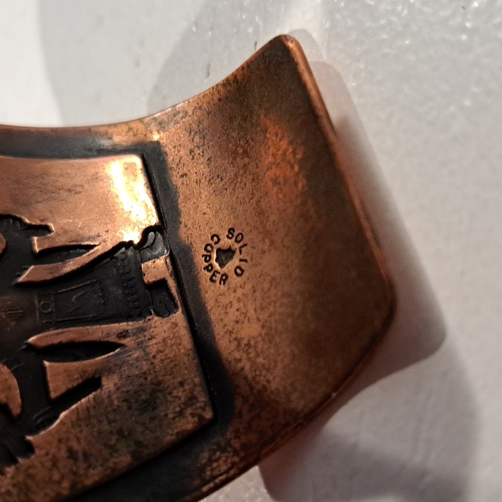 Vintage solid copper bracelet - Picture 5 of 5
